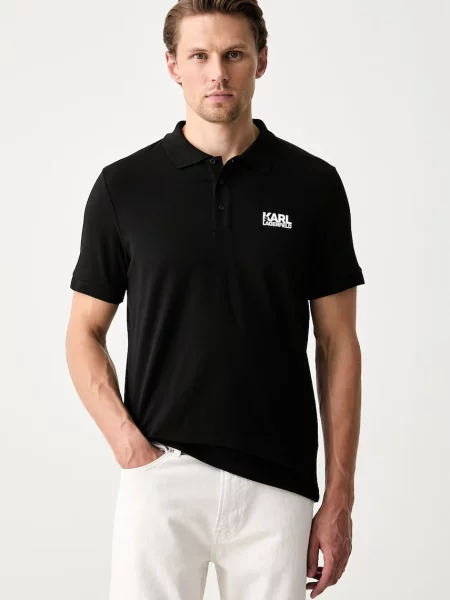 Tricou polo Karl Lagerfeld negru