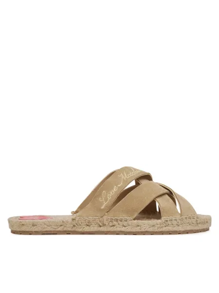 LOVE MOSCHINO Klapki beżowy
