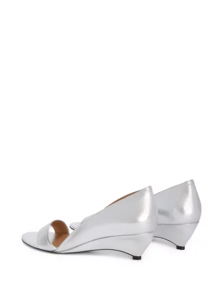 Laminat sandale Jil Sander argintiu