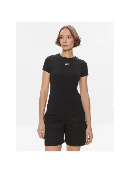 Tommy Jeans T-shirt Slim Fit crna