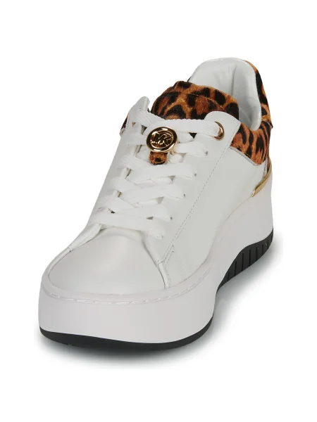 Šnurovacie čipkované tenisky Michael Michael Kors biela