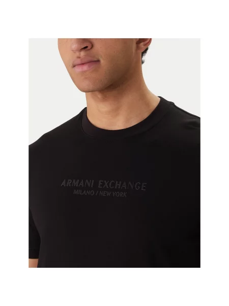 Armani Exchange Majica Regular Fit črna