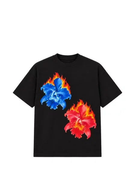 Tricou Melt cu model floral cu imagine negru