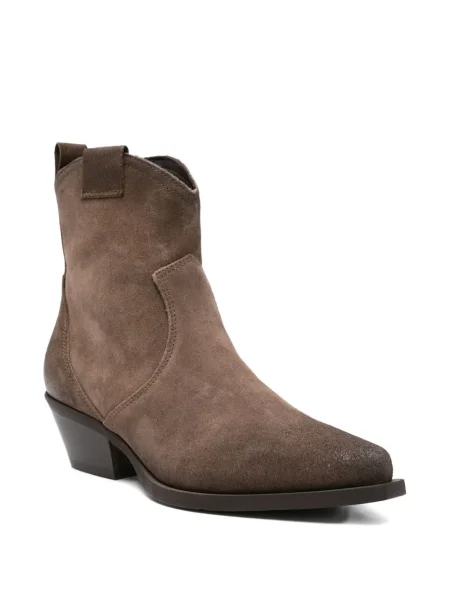 Botine Metisse din piele de căprioară cowboy maro
