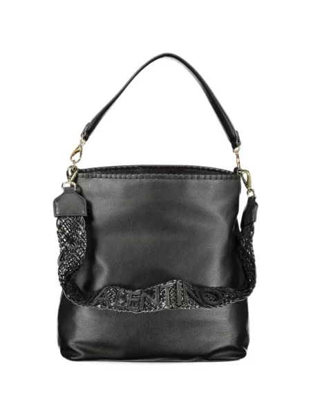 Shopper torbica Mario Valentino upletena s autogramom crna