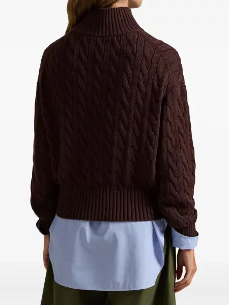 Vunena majica Polo Ralph Lauren s okruglim izrezom iznad koljena narančasta