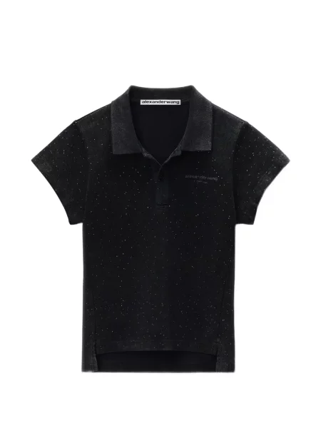Tricou polo Alexander Wang negru