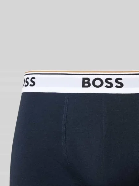 Obcisłe bokserki z mieszanka bawełny w zestaw 3 szt. model Boxer Brief' Boss granatowe