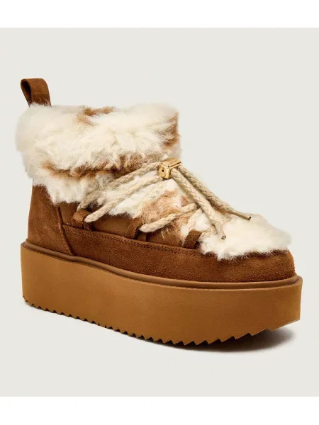 INUIKII Bocanci Teddy Platform | shearling | zamsz