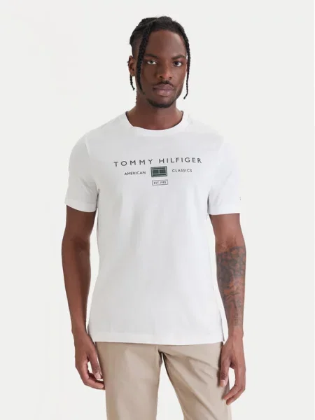 Tommy Hilfiger Majica Brand Love bela