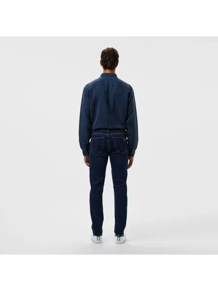 Lacoste Jeansy Slim Fit Ciemnoniebieskie niebieski