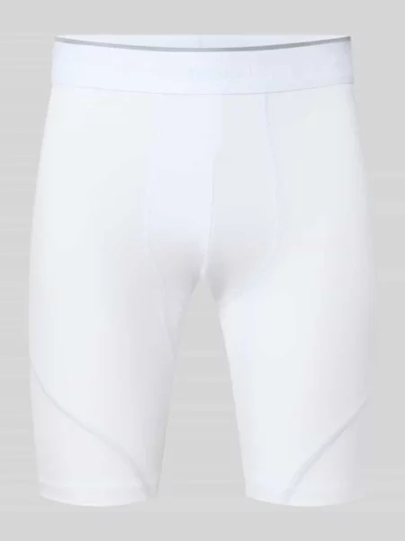 Spodenki kolarki z elastycznym pasem i detale z logo Under Armour białe