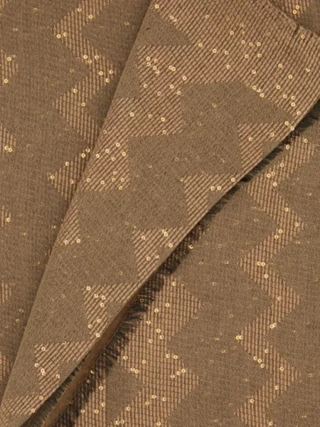 Fular Missoni cu paiete tricotate maro