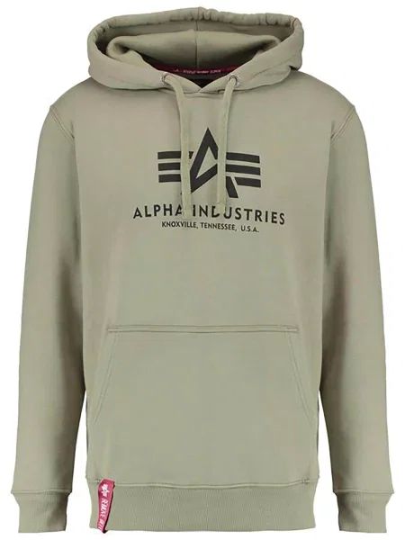 ALPHA INDUSTRIES Mikina Basic olivová čierna