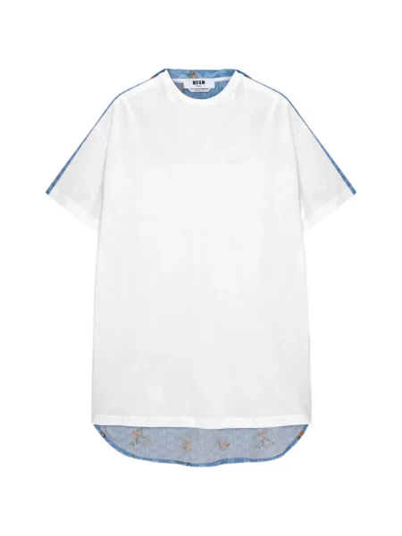 Rochie mini Msgm cu model floral cu imagine de costum albastru