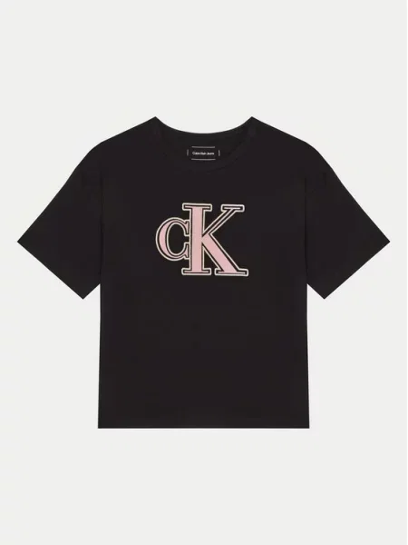 Calvin Klein Jeans Majica Boxy Fit črna