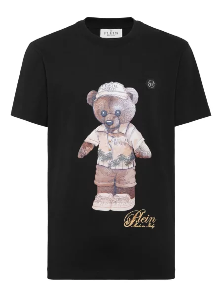 Tricou Philipp Plein cu imagine negru
