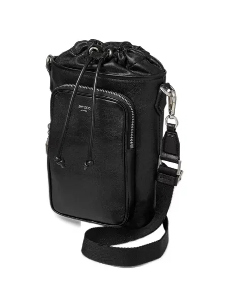 Geantă crossbody Jimmy Choo din piele cu cordon negru