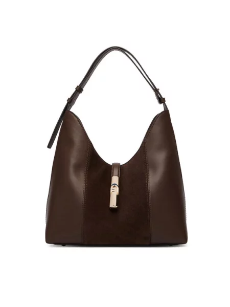 Torebka Furla zamszowa elegancka brązowa