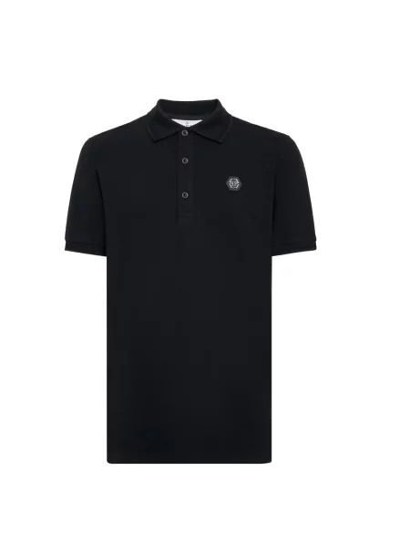 Koszulka polo Philipp Plein w wężowy wzór czarna