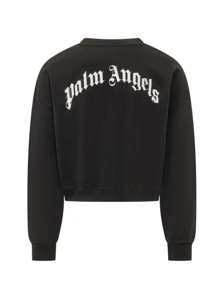Ošišano dukserice Palm Angels s autogramom crna