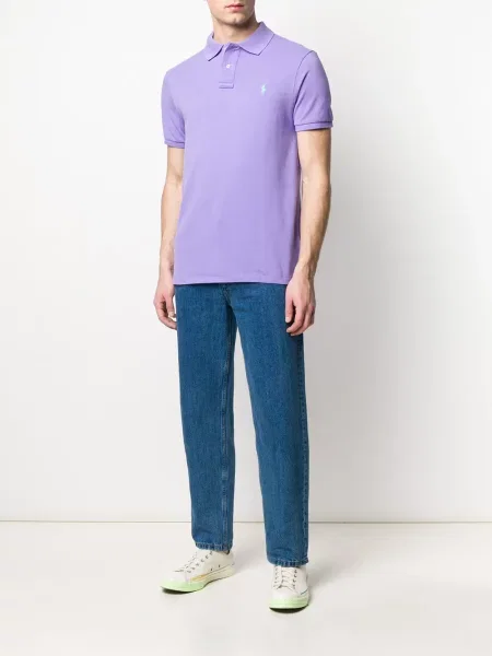 Polotričko Polo Ralph Lauren se síťovinou fialové