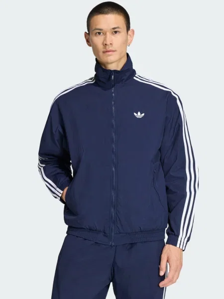 ADIDAS ORIGINALS Prechodná bunda Firebird tmavomodrá biela