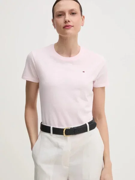 Тениска Tommy Hilfiger розово