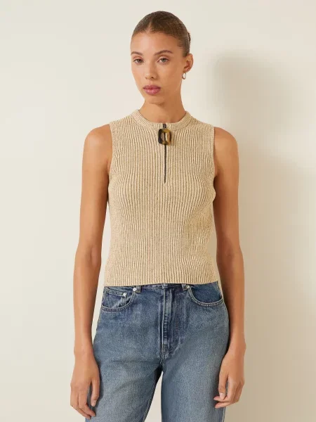 Dzianinowy top Jw Anderson beżowy