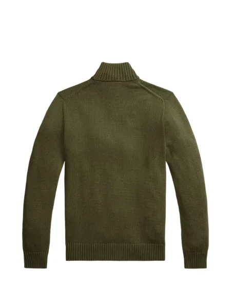 Tricou polo Polo Ralph Lauren cu glugă cu blană cu broderie roșu