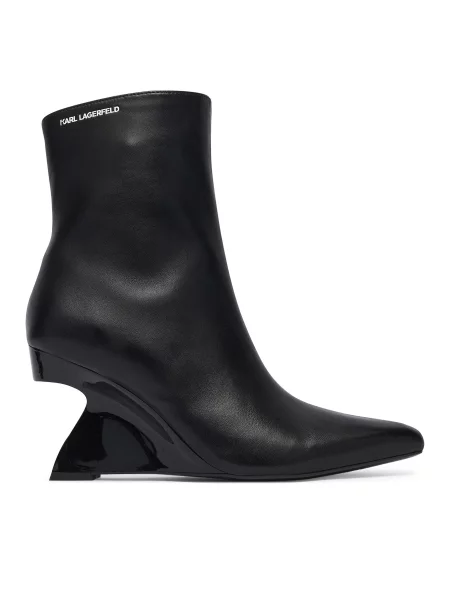 Členková obuv KARL LAGERFELD Waverly čierna