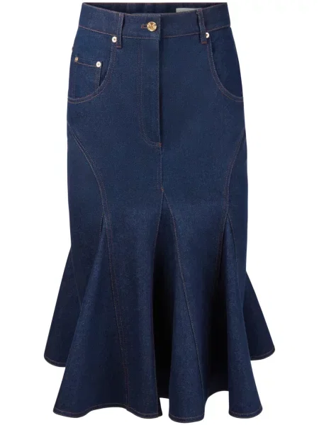 Fustă din denim Nina Ricci albastru