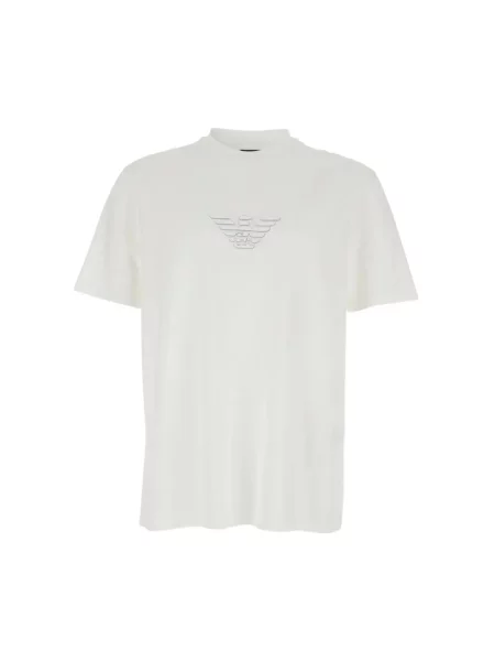 Koszulka Emporio Armani z logo biała