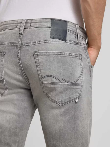 Jeansy w kroju slim fit w stylu used model GLENN' Jack & Jones niebieskie