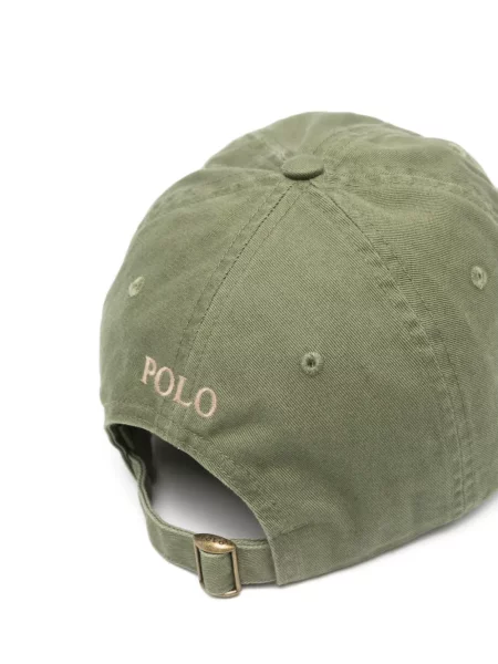 Haftowane satynowe spodnie Polo Ralph Lauren do kolan czarne