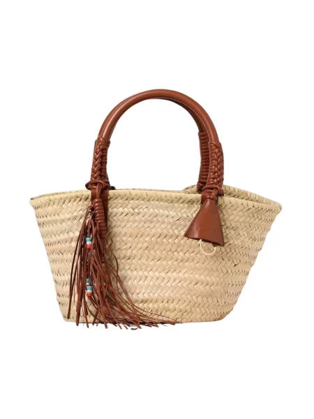 Mała torebka skórzana Alanui skórzana beżowa