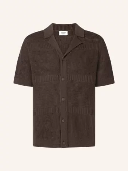Joop! Jeans Pletená Košile Ilkor Comfort Fit tmavě hnědá