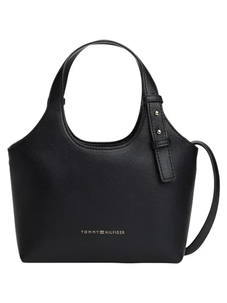 Geantă de mână Tommy Hilfiger Th Logo Mini Tote Black Universal negru