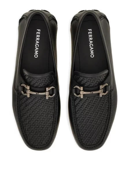 Pantofi loafer Ferragamo cu cataramă negru