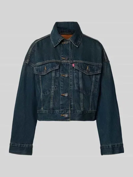 Kurtka jeansowa z detal z logo model LOOSE CROP TRUCKER' Levi's® 300 niebieska