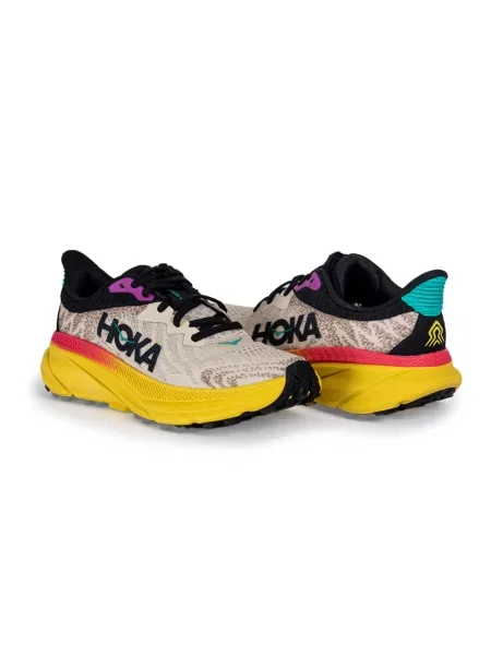 Lniane sneakersy Hoka One One beżowe