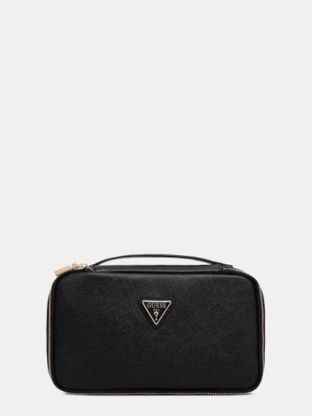 Kozmetička torbica Guess NOROM crna