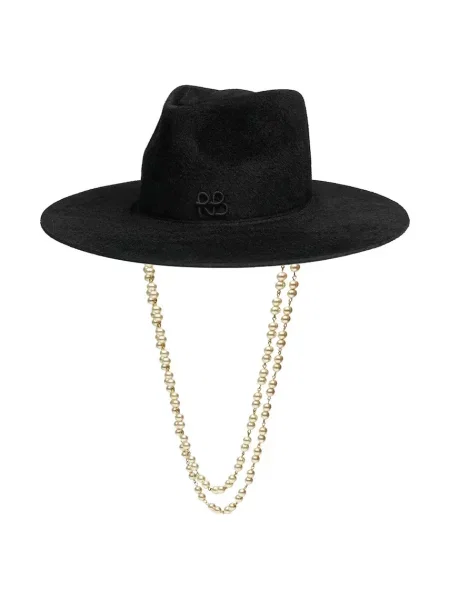 RUSLAN BAGINSKIY klobuk Fedora Hat črna
