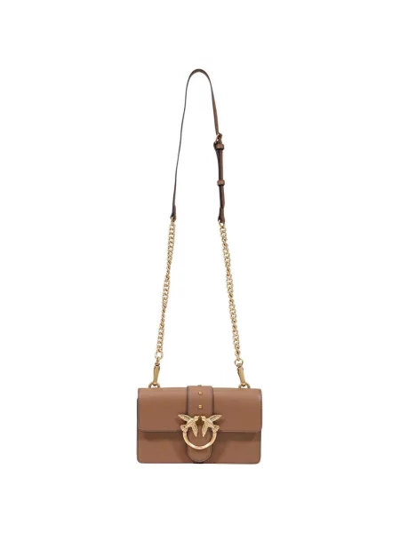 Geanta crossbody Pinko din piele maro