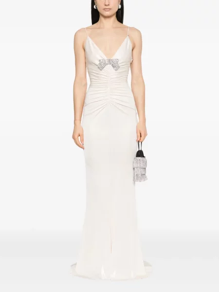 Rochie maxi Nissa cu funde de costum