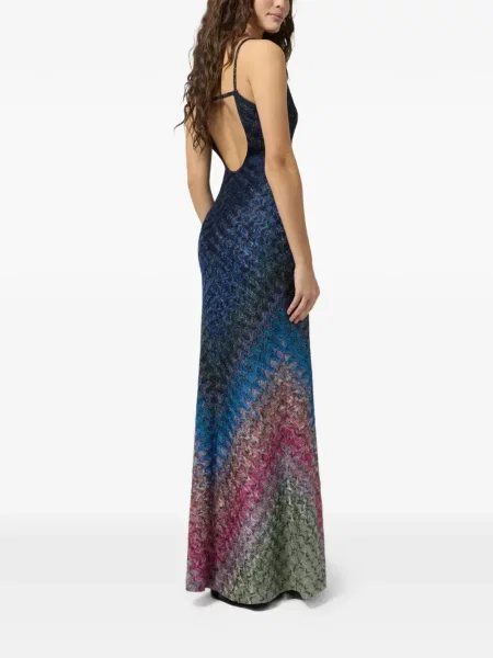 Rochie Missoni tricotate albastru