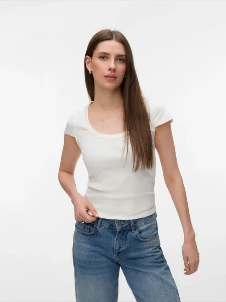 VERO MODA Tricou VMChloe' alb