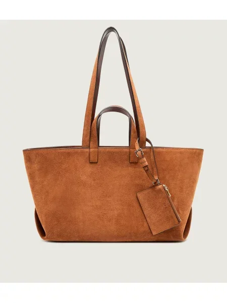 A.P.C. Shopper táska + tarisznya Le Drummer | hasított bőr barna