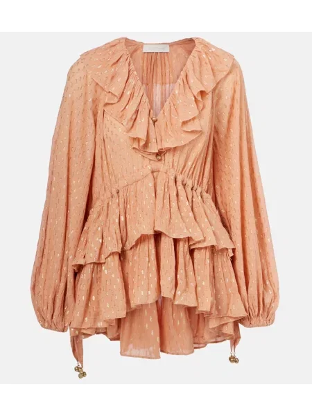 Blúzka Zimmermann s volánmi ružová