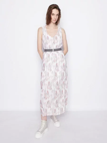 Armani Exchange Сукня міді рожевий